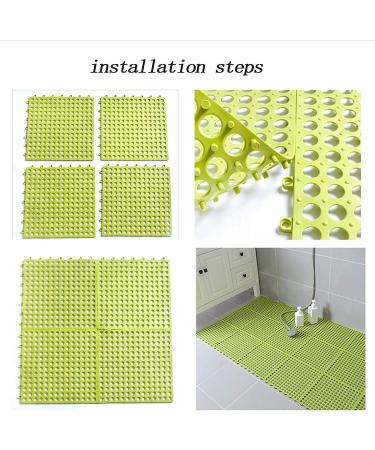 Non-Slip Shower Mat | Customizable Bathroom Rug for Household, WC, Corridor, Public Baths - GHHZZQ (Color: A, Size: 9-Tiles) - Buy Online on GoSupps.com