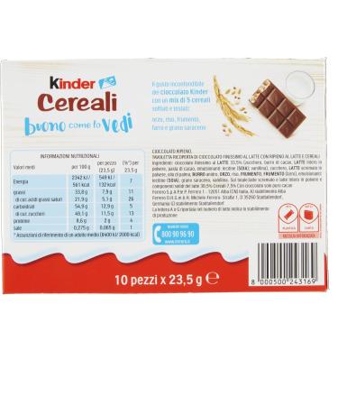  Kinder KINDER Country - 10 chocolate and cereal bars 10x23.5g - The 235g pack. - Buy Online on GoSupps.com