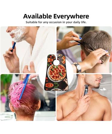 Pizza Print Beard Bib Apron for Men | Hair Catcher & Beard Trimming Cape | Perfect Grooming Accessory - Buy Online on GoSupps.com