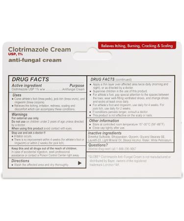 Clotrimazole 1% Cream 0.5 oz (8 Pack) - Travel Size, Compare to Lotrimin - Buy Online on GoSupps.com