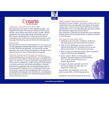 Buy Baders Cynarin Artichoke Red Bush Tea - Vanilla Flavor - 20 Filter Bags | International Shipping Available - Buy Online on GoSupps.com