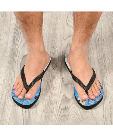 Mnsruu Christmas Flip-Flops - Snowman & Snowflakes Sandals for Men & Women | XS Multicolored Travel Slippers for Hotel & Spa - Buy Online on GoSupps.com