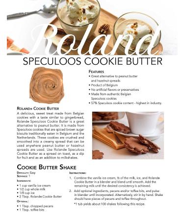 Roland Foods Speculoos Cookie Butter Spread  Specialty Imported Food  14.1-Ounce Jar  Packaging May Vary - Buy Online on GoSupps.com