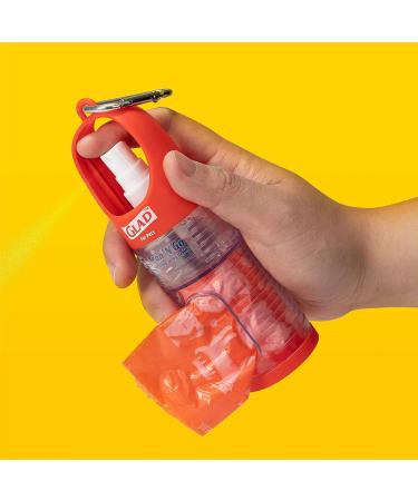 Glad for Pets Clean & Go Waste Bag Dispenser with Antibacterial Aloe Hand Sanitizer Spray - 15 Bags, Tropical Breeze Scent | Poop Bag Holder & Mini Hand Sanitizer - Buy Online on GoSupps.com