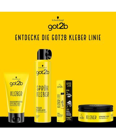 got2b Hair Gel Glue Hold 6 (150 ml) Waterproof Styling Gel for Strong Hold Lasts Like Concrete Until Next Hair Wash for Vertical Ends and Hedgehog Look - Buy Online on GoSupps.com