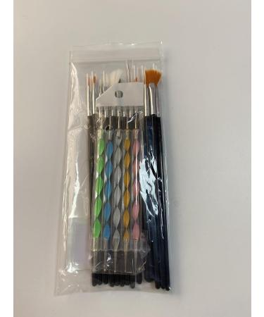 15-Piece Acrylic Nail Art Brush Set - DIY Drawing Tool & Puncture Pens for Salon & Home Use - Buy Online on GoSupps.com