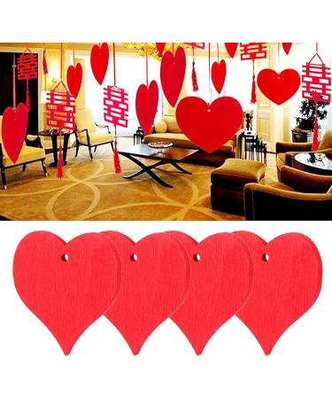 Adorable Red Heart Wooden Pendants for Crafts Weddings & Home Decor International Shipping Available - Buy Online on GoSupps.com