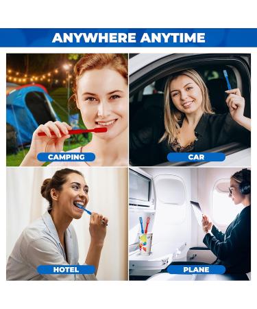 Pruvade 144 Pack Disposable Toothbrushes with Built-In Toothpaste - Individually Wrapped Single-Use Waterless Toothbrushes for Airbnb, Hotel, Camping, Travel - Mint - Soft Bristles - Buy Online on GoSupps.com