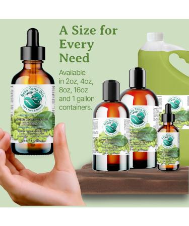 Green Coffee Bean Oil 473 ml Rich in Antioxidants Natural Moisturizer Versatile Use Bella Terra Oils  - Buy Online on GoSupps.com