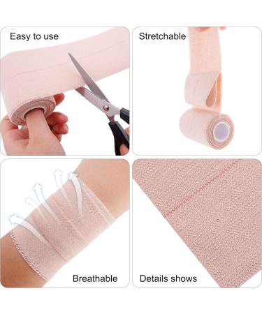 BQTQ 6 Rolls Elastic Adhesive Tape - 4 Inch Self-Adhesive Bandage Wrap for Wound Care & Sports Injuries - Beige Elastic Tape for Wrist & Ankle Sprains - Buy Online on GoSupps.com