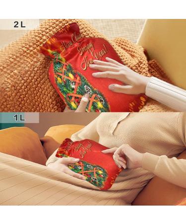 KCLDECI 2L Hot Water Bottle with Cover - Pain Relief & Foot Warmer | Perfect for New Year Heat Therapy - Buy Online on GoSupps.com