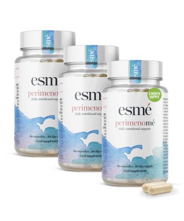 Menopause Supplements esm perimenom Perimenopause Supplements 1 Month Supply - Daily Support for The Early Stage of Menopause 60 Capsules - Includes Ashwagandha Vitamins and Red Clover (3)