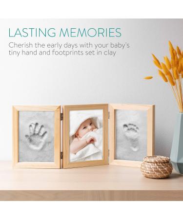 Navaris Baby Handprint and Footprint Kit with Frame and Clay - Perfect for Casting Newborn Boys and Girls Prints - Beige - Buy Online on GoSupps.com