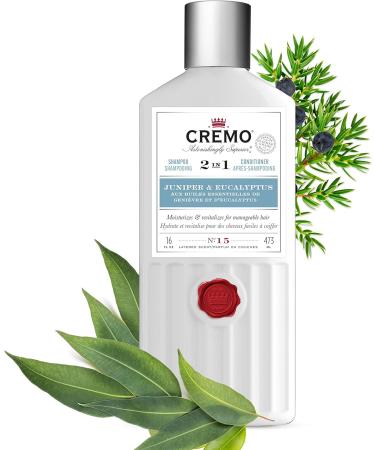Cremo Shampoo & Conditioner 2-in-1 Juniper & Eucalyptus Clean & Nourish Hair 16 oz - Buy Online on GoSupps.com