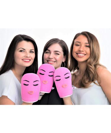 SkinBySam Cleansing Makeup Removal Glove - Reusable Dual Microfibre Mitt With Exfoliator Cloth - Eco Friendly Makeup Eraser Towel - Removes Makeup Quickly like a Magic Facial - Includes Travel Pouch - Buy Online on GoSupps.com