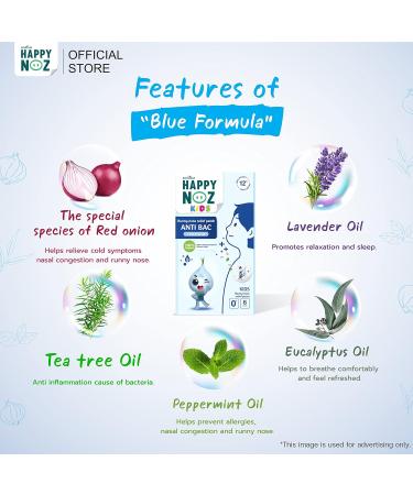 Happy Noz Organic Onion Patch Kids with Tea Tree Oil Allergy Relief Stuffy Nose 6 Patches/Box 12 Hours Duration Aroma Patch Nasal Strips and Nose Strips Alternative - Buy Online on GoSupps.com