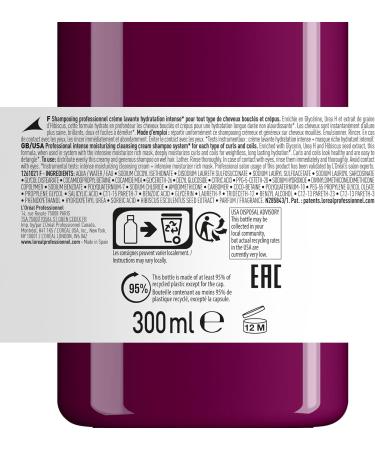 L'Or al Professionnel | Intense Hydration Cream Shampoo for Curly Wavy & Frizzy Hair Curl Expression Serie Expert - Buy Online on GoSupps.com