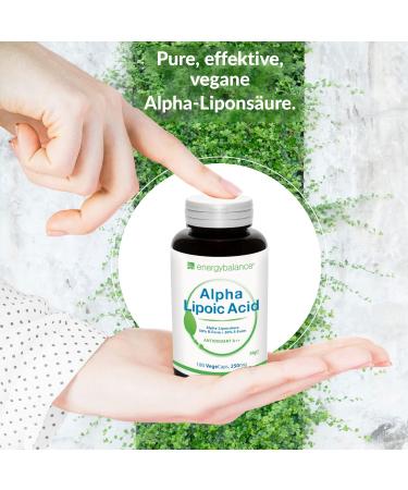 EnergyBalance Alpha Lipoic Acid Capsules - Vegan & Gluten-Free Antioxidants - 180 VegeCaps 250mg - Buy Online on GoSupps.com