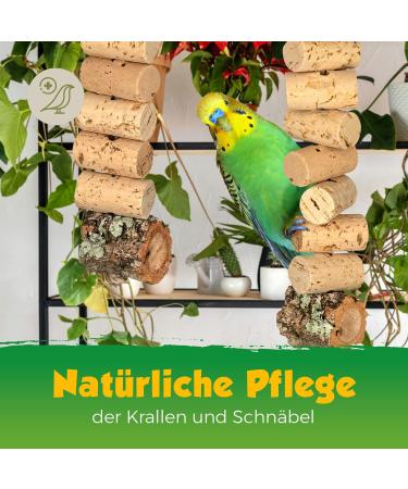 Natural Cork Nibble Chain for Birds | Bird Swing & Chew Toy - Thermally Disinfected - Buy Online on GoSupps.com