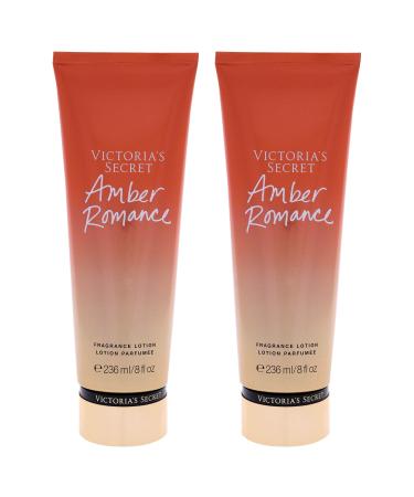 Victoria's Secret Amber Romance Fragrance Lotion for Women - 8 oz Body Lotion - Pack of 2