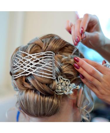 CCbeauty Magic Hair Comb Set - 6pcs Double Slide Stretching Hairpins for Women | Decorative Elastic Beaded Clips for Popular Hairstyles - Buy Online on GoSupps.com