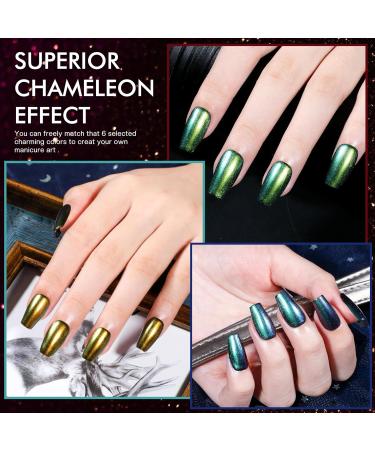 Morovan Holographic Metallic Nail Polish Set | Air Dry Glitter Lacquer for Women - 0.25oz Bulk Toenail Gift Kit - Buy Online on GoSupps.com