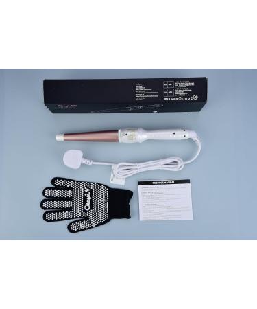 CkeyiN Professional Ceramic Hair Curling Wand 25-32MM - Adjustable Temperature - LCD Screen - Glove Included - Buy Online on GoSupps.com