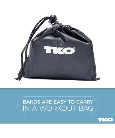 TKO Resistance Bands Set - 3 Pack | Flat Elastic Exercise Gear for Men & Women | Light Medium Heavy Resistance Levels for Fitness & Workout - Buy Online on GoSupps.com