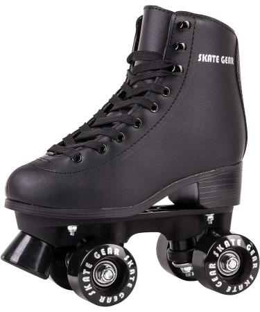 Retro Quad Roller Skates Black Women's 7 / Youth 6 / Men's 6 | Ankle Support - Skate Gear - Buy Online on GoSupps.com