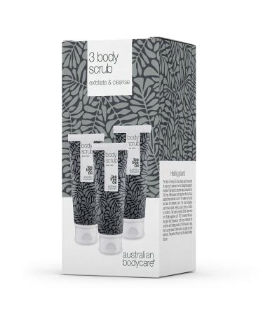 3x Body Scrubs 200ml with tea tree oil | Against pimples impure skin ingrown hair keratosis pilaris and strawberry legs | 100% natural and vegan | Dermatologically tested Tea Tree Oil 200 ml (Pack of 3) - Buy Online on GoSupps.com
