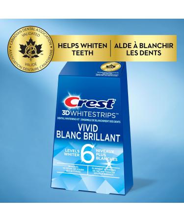 Crest 3D White Teeth Whitening Kit Whitestrips Classic Vivid 10 Treatments 20 Individual Strips - Buy Online on GoSupps.com