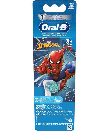 Oral-B Kids Extra Soft Spiderman Replacement Brush Heads - 2 Count - Buy Online on GoSupps.com