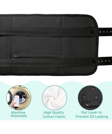 Organic Castor Oil Pack for Liver & Neck - Reusable Culinary Oil Pack (Black) - International Shipping Available - Buy Online on GoSupps.com