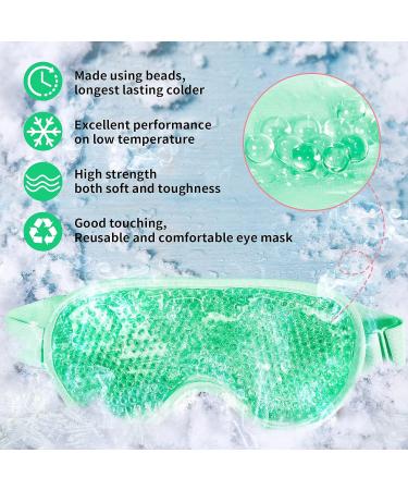 Silk Sleep Mask in Black with Cooling Gel Eye Mask - Natural and Soothing - Buy Online on GoSupps.com