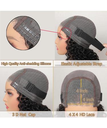 4x4 HD Lace Glueless Wigs for Black Women - Pre-Cut Pre-Plucked Long Curly 18 Inch 180% Density Natural Hairline - Buy Online on GoSupps.com