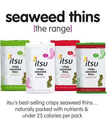 Itsu Sea Salt Seaweed Thins 5g, 18 Count Pack - Vegan, Low Calorie Crispy Seaweed Snack - Buy Online on GoSupps.com