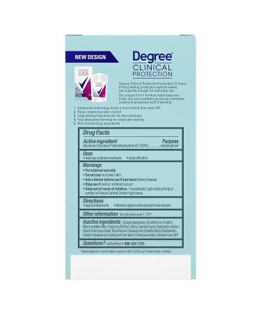 Degree Clinical Protection Antiperspirant Deodorant 72-Hour Sweat & Odor Protection - Women 1.7 oz - Buy Online on GoSupps.com