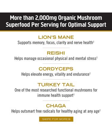 Om Mushrooms Mushroom Master Blend - 675 mg, 80 Vegetable Capsules | Immune Support & Wellness - Buy Online on GoSupps.com