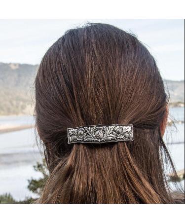 Thistle Hair Clip: Handcrafted Metal Barrette - Made in USA (70mm Clip) - Buy Online on GoSupps.com