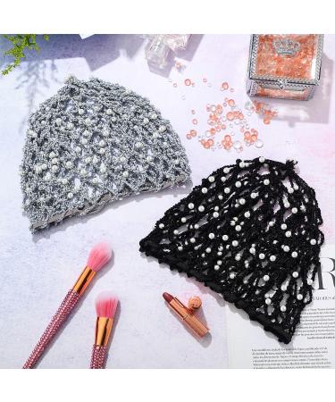MTLEE 4-Piece Women's Hair Net Snood Set - Pearl Crochet Mesh Hair Wrap for Sleeping - Buy Online on GoSupps.com