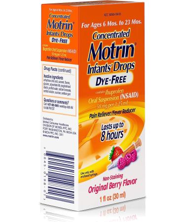 Infants' Motrin Berry Concentrated Liquid Medicine Drops - 1 fl. oz | Ibuprofen Formula - Buy Online on GoSupps.com