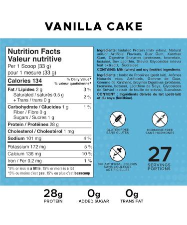 Revolution Nutrition Iso Whey Protein Powder 100% Isolate Premium Formula Gluten Free Low Carb Promoting Lean Muscle Growth in Men & Women 28g Of Protein Per Scoop 908g 27 Servings (Vanilla Cake 2 Pound) Vanilla Cake 27 Servings (Pack of 1) - Buy Online on GoSupps.com