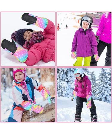 PAMAID Kids Ski Mittens - Waterproof Winter Gloves for Girls 3-8 Years - Buy Online on GoSupps.com