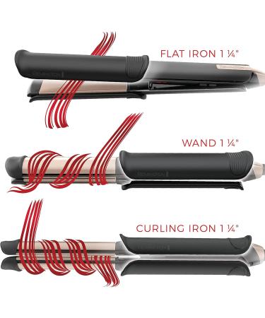 Remington ONE 3-in-1 Flat Iron Curling Iron & Wand - Adjustable Heat Auto Shut-Off Multi-Styler for Fine & Thick Hair - Buy Online on GoSupps.com