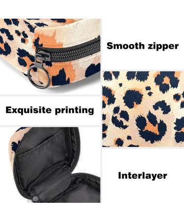 Leopard Print Menstrual Cup Pouch and Pad Bag - Portable Storage for Feminine Hygiene Products | Color 8 - Buy Online on GoSupps.com