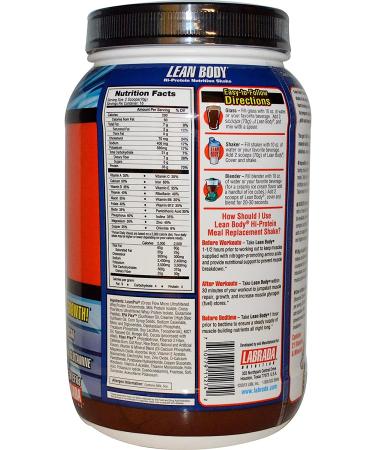 Labrada Nutrition Lean Body Chocolate Hi-Protein Meal Replacement Shake 2.47 lbs | High Protein, Low Carb - Buy Online on GoSupps.com