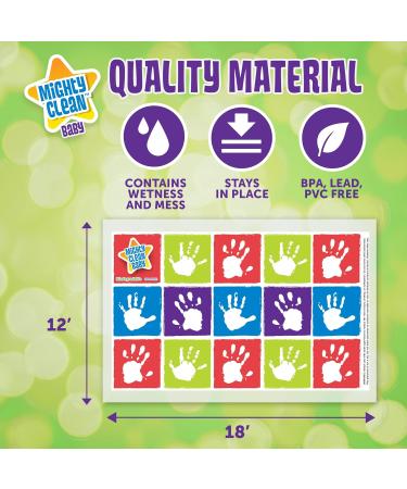 Mighty Clean Baby Disposable Placemat - Super Sticky Toddler and Infant Mat 24 Count Value Pack - Buy Online on GoSupps.com