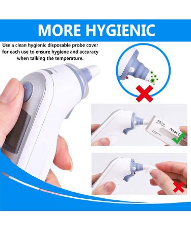 200 Pack Disposable Ear Thermometer Probe Covers - Universal Lens Filters for Braun ThermoScan Models & Digital Thermometers - Buy Online on GoSupps.com