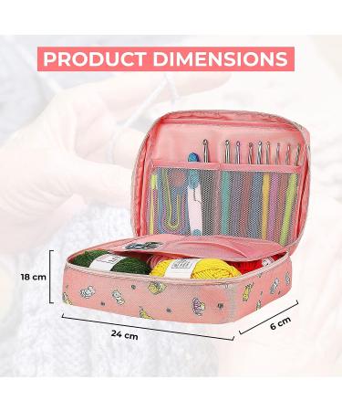 Crochet Starter Kit for Beginners - 59 Pieces with Yarn Balls, Hooks, Needles, and Storage Case - Buy Online on GoSupps.com