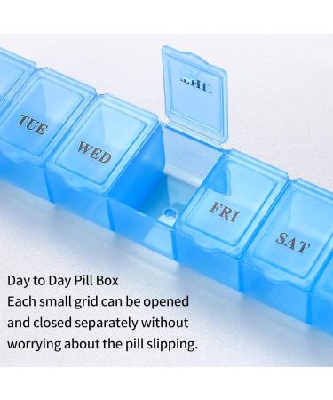 3-Piece Weekly Pill Box Organiser for Medication, Supplements, Vitamins - One-a-Day Dispenser with 7 Day Slots - Buy Online on GoSupps.com